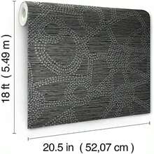 RoomMates RMK12234PL Nikki Chu - Papel pintado para pelar y pegar color gris y plateado metálico(Gris y plateado.) - Multicolor - Ver 2