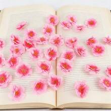 50pcs/100pcs Peach Blossoms, Cherry Blossoms, Plum Blossoms, Flower Petals, Flower Branches, Photography Props, Wedding Scenery, Headwear, Fake Flowers DIY - Pink - View 3