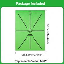 Golf Hitting Mat Golf Training Accessories For Swing Path Feedback 16.5"X12.5" With Replaceable Velvet Mat Practice Trainer Matt For Men Women ,35025908 - Màu Hồng  San hô - Xem 2