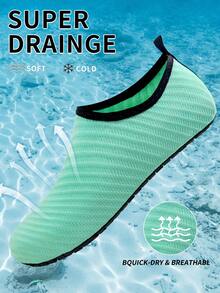 Men's And Women's Same Style, Water Shoes, Beach Shoes, Sock Shoes, Outdoor Sports Shoes, Lightweight Surfing, Swimming, Kayaking, Diving Shoes, Dancing Shoes, Running Shoes, Gym Shoes, Suitable For Both Indoor And Outdoor Use, Comfortable, Soft, Wear-Resistant And Breathable - Green - View 3