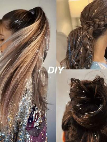 6pcs/Set Women Shiny Laser Tassel Hair Chain - Bride Bridesmaid Headpiece, Suitable For Party, Vacation, Gathering, Valentine's Day Date, Festival, Photo Shoot, Dance Performance, Wedding Decor[Valentine's Day & Mother's Day Gift] Head Jewelry Head Pieces Jewelry Hair Jewelry Hair Vine Chain, Best Friend Gifts, Hair Accessories