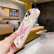 Butterfly Pink Case With Crystal Design For Iphone 17 16 15 14 13 12 Plus 17 Pro 17 Pro Max 17 Air Fashionable Dual Layer Shock Absorption Protective Cover With Precise Cutouts Anti Scratch Durable Finish Perfect Christmas Gift For Friends Lovers Or Yourself - Black - View 5