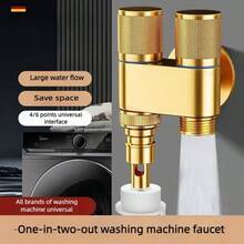 LSSH [Golden High Traffic]The Bathroom Is Equipped With A Dual Control Faucet With 2 Outlets. Very Suitable For Connecting Washing Machines And Toilets. Bathroom Accessories Bathroom Tools