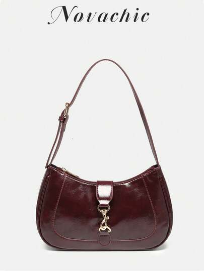 1 adet Vintage Minimalist Hilal Şeklinde Ayarlanabilir Omuz Çantası, Buluşmalar, Geziler, Partiler İçin Uygundur