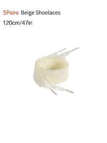 Dây giày nơ kiểu INS thương hiệu Hàn Quốc dài 120cm, phụ kiện giày thể thao thường ngày unisex, phù hợp với giày sneaker, giày casual, giày trắng, giày bóng rổ, giày chạy bộ, cần thiết cho mùa hè, ký túc xá, năm mới, ngày Valentine. - Màu be - Xem 6