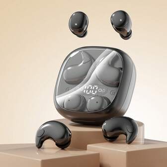 Two Pairs Of New TWS Wireless Couple Earphones | Four Ears, In-Ear Design With Built-In LED Smart Light, Digital Display, USB Interface, Large Capacity Mobile Charging, Perfect Gift For Boys And Girls