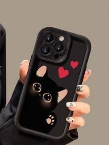 全新高品质纹理防摔黑色猫咪爱心彩绘手机壳，兼容 16/16 Pro/16 Plus/16 Pro Max、15 Pro Max、13、12、XS/XR/7/8，兼容 Galaxy S25/S25 Plus/S25 Ultra，兼容 Galaxy A16 4G，兼容 Galaxy A36，兼容 Redmi 11 青春版，兼容 Redmi 12 Pro，兼容 Redmi 12/12X，兼容 Redmi Note 11，兼容 Redmi 9A，兼容 Redmi 9C，兼容 Poco X3 NFC，兼容 Redmi 10，兼容 Redmi 9，兼容 Redmi Note 9，兼容 Redmi 12C，兼容 Redmi Note 11 Pro，兼容 Redmi 10C，兼容红米Note 8 Pro国际版，不兼容国内版 - 彩色 - 查看 3