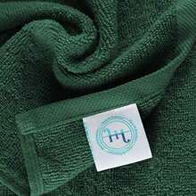 Hearth & Harbor Paquete de 12 paños de 13 x 13 Pulgadas, 100% algodón para tu Cuerpo, Ultra Suaves, de absorción, de Secado rápido, paños Verde Cazador(Verde cazador Washcloths) - Multicolor - Ver 7