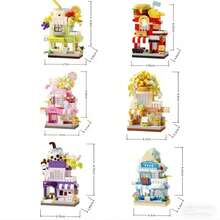 6件套双层街景积木套装，高品质微粒拼装，包含6个独特的迷你双层街景，ABS材质，是收藏、送礼和打造专属微缩小镇的理想之选。