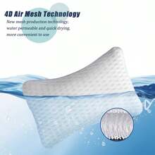1pc Bath Tub Pillow, Bathroom Bathtub Head Rest Cushion, SPA Bathing Tub Pillow, Head & Neck Support Pillow, 3D Mesh With Suction Cup, Machine Washable