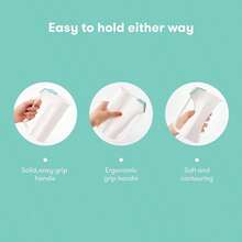 1pc Adjustable Flow Shower Rinse Cup, Tear-Free Rinser With Easy Grip Handle And Detachable Rainfall Showerhead, For Hair And Body Washing - White - View 7