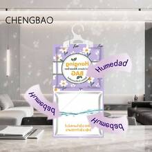 Kit de 12 piezas Bolsa Desecante Higroscpica Para Colgar Genrico Deshumidificador de bolsa, Cajas de Deshumidificacin Eficientes y Sin Fragancia prpura - Púrpura - Ver 6