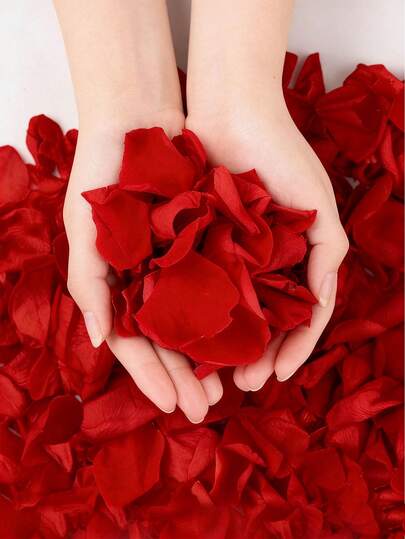 1000pcs Valentine's Day Red Rose Petals, Handmade Romantic Roses, Suitable For Wedding, Party, Room Decor, Home Decor, Birthday Decor, Dining Table Decor, Bedroom Decor, Bathroom Decor, Valentine's Day Gift, Graduation Decor, Carnival Party Decor, Valentine's Day Decor, Valentine's Day Gift