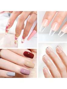 8ml/15ml 4-IN-1 Builder Base Coat Gel, Builder Nail Gel, Ideal For Plastic Nail Extensions, Nails Art Stickers Foil Transfer Gel Soak Off UV/LED Lamp Required Nail Art DIY Home Salon Gifts For Women - 彩色 - 查看 4