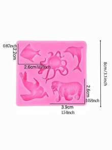 Reusable Silicone Cake Baking Molds, Suitable For Children's Day And Valentine's Day, Ideal For Parties And Christmas (Multi-Color, 5 Styles), Ocean-Themed Silicone Molds Including Seahorse, Crab, Starfish, Shell, Seaweed, And Coral Designs, Perfect For Cupcake Decorations, Candies, Chocolate, And Gummies - Multicolor - View 14