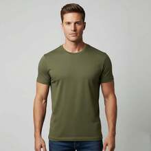 Men's Fashion Short-Sleeve T-Shirt With Modern And Stylish Print, Perfect For Everyday Wear And The Gym. - 綠色 - 查看 2