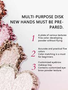 ROCK SWEET 5-Color Eye & Brow Palette - Eyebrow Pencil, Eyebrow Powder, Neutral Eyeshadow, Contour And Matte Highlighter, Sweat-Proof (Perfect Gift) - 04霓裳花園(華麗薔薇)# - 查看 4