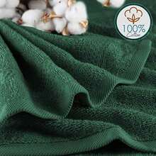 Hearth & Harbor Paquete de 12 paños de 13 x 13 Pulgadas, 100% algodón para tu Cuerpo, Ultra Suaves, de absorción, de Secado rápido, paños Verde Cazador(Verde cazador Washcloths) - Multicolor - Ver 6