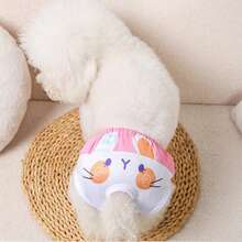 BVEOYPET 3条装可爱印花宠物卫生裤，可水洗，专为狗狗生理期设计。狗狗卫生裤。可爱印花宠物服装。宠物卫生裤。