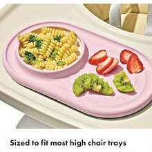 OXO Tot Juego de platos y cucharas con textura de ventosa – 3 piezas – Flor(Blossom) - Multicolor - Ver 4