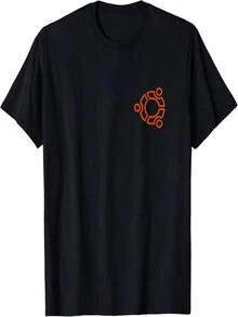 Linux lovers tee with Orange Ubuntu Logo Open Source Os T-Shirt - Negro - Ver 1