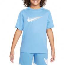 Nike 耐克青少年男童复古圆领经典简约短袖T恤 - 藍色 - 查看 1