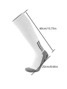 1 Pair Teenager Long Soccer Socks, Professional Anti-Slip Shock Absorbing Sports Socks, Polyester Knit Fabric, Suitable For Teenagers Above 12 Years Old Boys And Girls, All Seasons - Multicolor - View 11