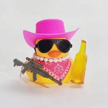 1件套可爱啤酒鸭造型汽车装饰摆件，复古酷炫黑色鸭子雕像摆件，可收藏小摆件，适用于汽车仪表盘/摩托车/自行车装饰 | 可爱的汽车内外装饰配件 - 中紫紅色 - 查看 6