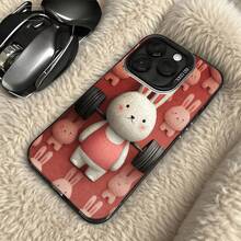 Funda de Teléfono Patrón de Conejo Rosa Levantando Pesas para Modelos de  y  Adecuada para Todas las Estaciones Opción de Regalo Ideal - Plateado - Ver 5