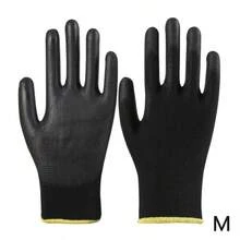 12 Pairs Safety Work Garden Gloves PU Coated, Seamless Knit Glove With Polyurethane Coated Smooth Grip On Palm & Fingers, For Men And Women, Ideal For General Duty Work