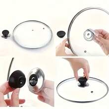 6-Piece Stainless Steel Pot Lid Handle Set - Universal Pot Lid Screwdriver, Stainless Steel Handle, Pot Lid Accessories, Universal Pot Lid Handle, Heat-Resistant Kitchen Tools