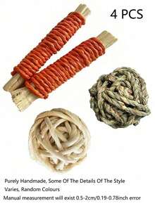 7-Piece Set, 12 Piece Set, 8-Piece Set, Pet Teeth Grinding Set, Gift, Rabbit Hamster Chew And Relieve Boredom Toy Combination, Small Pet Play Animal Holiday Gift, Valentine's Day Animal Gift, Rabbit Teeth Grinding Toy, Hamster Cleaning Tooth Toy Set, Wooden Toy Set, Wooden Chew Toy Set, One Wheel Barbell, Carrot, Apple, Wooden Swing, Seesaw, Hamster Toy