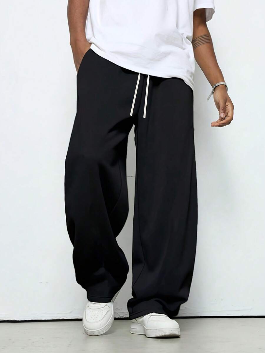 Oversized Sweatpants, Gothic Urban Street Alternative Style - 黑色 - 查看 1