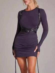 1pc Women's Dark Punk Style X-Back Sexy Harness, Suitable For Daily Wear, Dates, Parties And Other Occasions