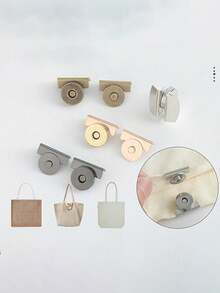 2pcs Magnetic Snap Buttons, No-Sew Snap Fasteners, Suitable For Bags, Purses, Wallets, Canvas Totes, Clothing, Crafts, Shopping Bags, Beach Bags, DIY Accessories