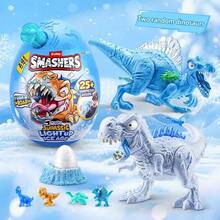 ZURU Smashers Mystery Egg - 27cm Mega Jurassic Light Up Ice Age Dino Toy With 25+ Surprises Smashable Egg Toy For Boys Birthday Gift Set (Random Blue Or White) - Multicolor (Random Style) - View 4