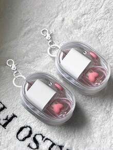 1 件装迷你便携式透明线缆整理盒 – 多功能收纳方案，可收纳数据线、充电器、耳机及其他必需品 – 是旅行时整理和携带必需品的理想之选 - 彩色 - 查看 10