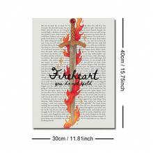 1pc Framed/Unframed Book Quote Canvas Poster Bookish Sword Literary Wall Art Print Minimalist Reading Nook Decor Painting For Book Lover,Living Room,Bedroom,Modern Home Decoration - Multicolor - View 12