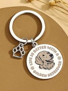 Cadeaux Golden Retriever Porte-clés Golden Retriever pour femmes et hommes Cadeaux pour les amateurs de chiens Maman de chien Papa de chiens Décoration de Noël - Multicolore - Voir 2