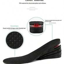 0.3/0.45/0.6/0.75 英寸黑色增高鞋垫，带减震气垫，男女通用运动鞋鞋跟垫，柔软弹性鞋跟垫（可裁剪），保暖舒适，适合闺蜜节、狗狗主题、嘉年华、派对装饰、鞋子、春夏精选、伴娘礼物、房间、卧室装饰、海滩、旅行、男士、女士、度假等场合。 - 黑色 - 查看 6