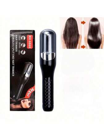 Rechargeable Cordless Split Hair Trimmer, Hair Split Ends Trimmer, Remover Damaged Hair, Repair Hair Care Treatment, Portable USB Rechargeable Split Ends Hair Clipper For Household, Hair Trimming Device, Hair Care Black Color