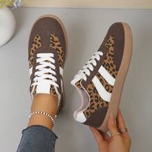 Vintage Leopard Print Casual Sneakers For Women, 2025 Winter New Versatile Lightweight Soft Sole Sports Shoes - Brown - View 9