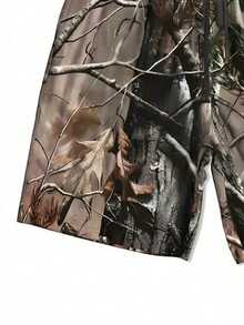 Y2K Mens Trending Camo Shorts Oversized Casual Breathable Mesh Sports Shorts Suitable For Sports Such As Basketball Beach Gym And Running - Camo - 查看 4