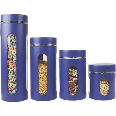 Food Storage Canisters, 23/33/50/67oz, Navy