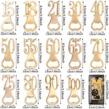 Apribottiglie per compleanno, inclusi 15, 18, 21, 30, 40, 50, 55, 60, 65, 70, 75, 80, 90, 100 anni, regali per feste di compleanno, anniversari di matrimonio o anniversari, decorazioni e souvenir per feste, regali per gli ospiti, regali per addio al nubilato e matrimonio, regali di San Valentino