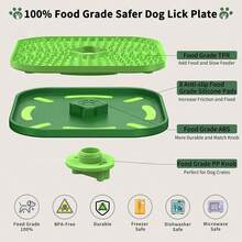 Dog Licking Mat, Dog Cage Licking Mat, Slow Feeder Mat, Can Be Placed On The Ground Or Hung Inside The Cage, Dog Cage Training Tool, Peanut Butter Dog Bed Pet Licking Mat, Relieve Dog Boredom And Anxiety Licking Mat.
