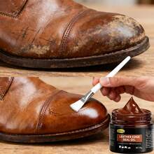 棕色PU皮革修补套装 – 棕色贴片，快速修补，不脱落，有效修复PU皮革上的划痕、破洞和褪色。适用于PU皮革制品，包括鞋履、箱包和服装。