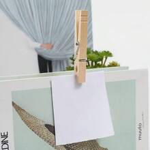 Pasadores de madera para colgar ropa, 3.5 pulgadas, pinzas de madera resistentes, pasadores de ropa para manualidades, clips de madera para fotos. Resistente a la corrosin - 100 unidades - Ver 8