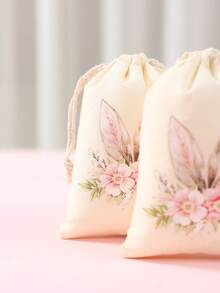 6pcs Spring Easter Gift Bag With Easter Rabbit Design, Easter Gift Packaging Supplies, Easter Packaging Bags, Easter Bag, Easter Small Gift Fillers, Easter Decoration For Home, Spring Decoration, Easter Room Decoration, Easter Accessories, Easter Ornament, Easter Candy Bag, Kitchen Packaging Supplies, Suitable For Packaging Small Gifts Such As Pendants, Necklaces, Keys, Lipstick, Watches, Candy, Etc - Easter - View 6