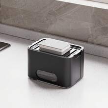 1 Set Dispensador de jabón de cocina moderno, que incluye dispensador de jabón líquido, escurridor, soporte para esponja y soporte para paño - Organizador de encimera independiente, escurridor de cocina, escurridor de platos, diseño ahorra espacio (No requiere montaje) - Multicolor - Ver 18